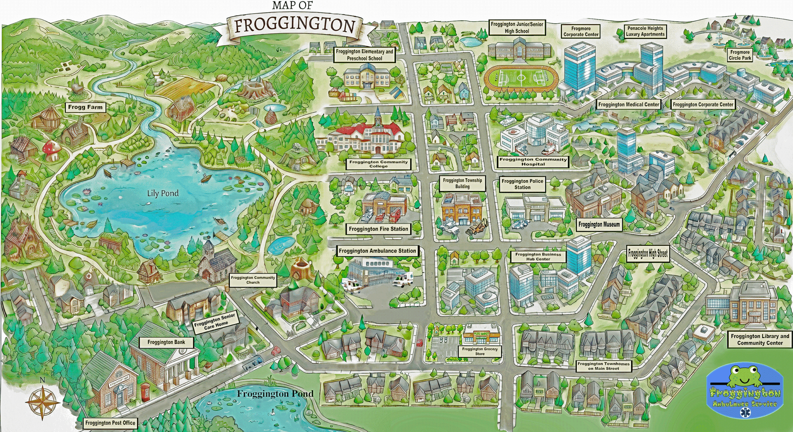 Map Of Froggington Township Scaled