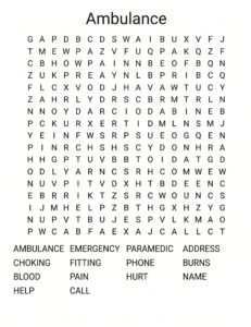 ambulance word search 2