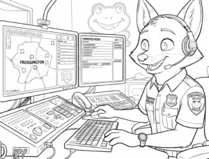 coloring page dispatch
