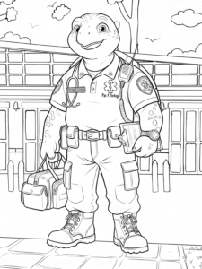 gary at the station coloring page