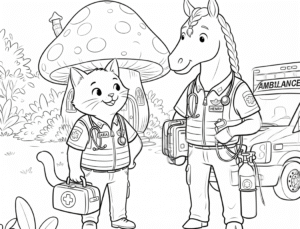 on a call coloring page