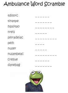ambulance word scramble