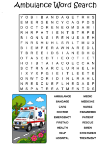 ambulance word search