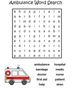 ambulance word search easier